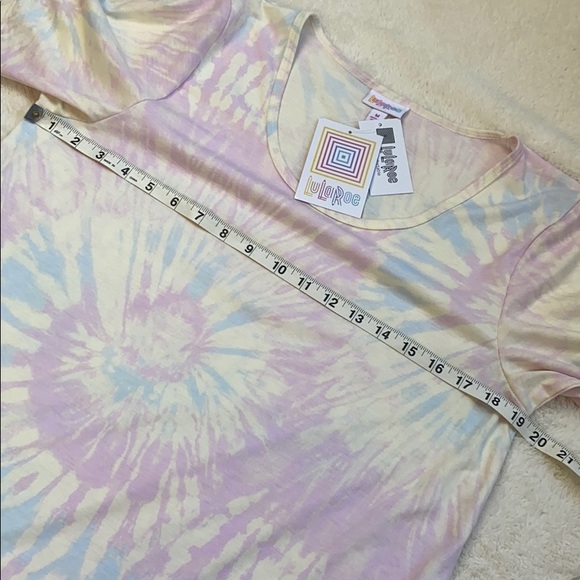 Lularoe Pastel Swirl Tie Dye Morgan Top Medium - Picture 9 of 11